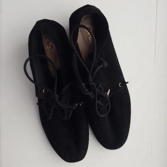 SUDINI New JENNA Womens 10 Suede Leather Comfort Stylish Wedge Bootie Boot BLACK - Picture 3 of 11